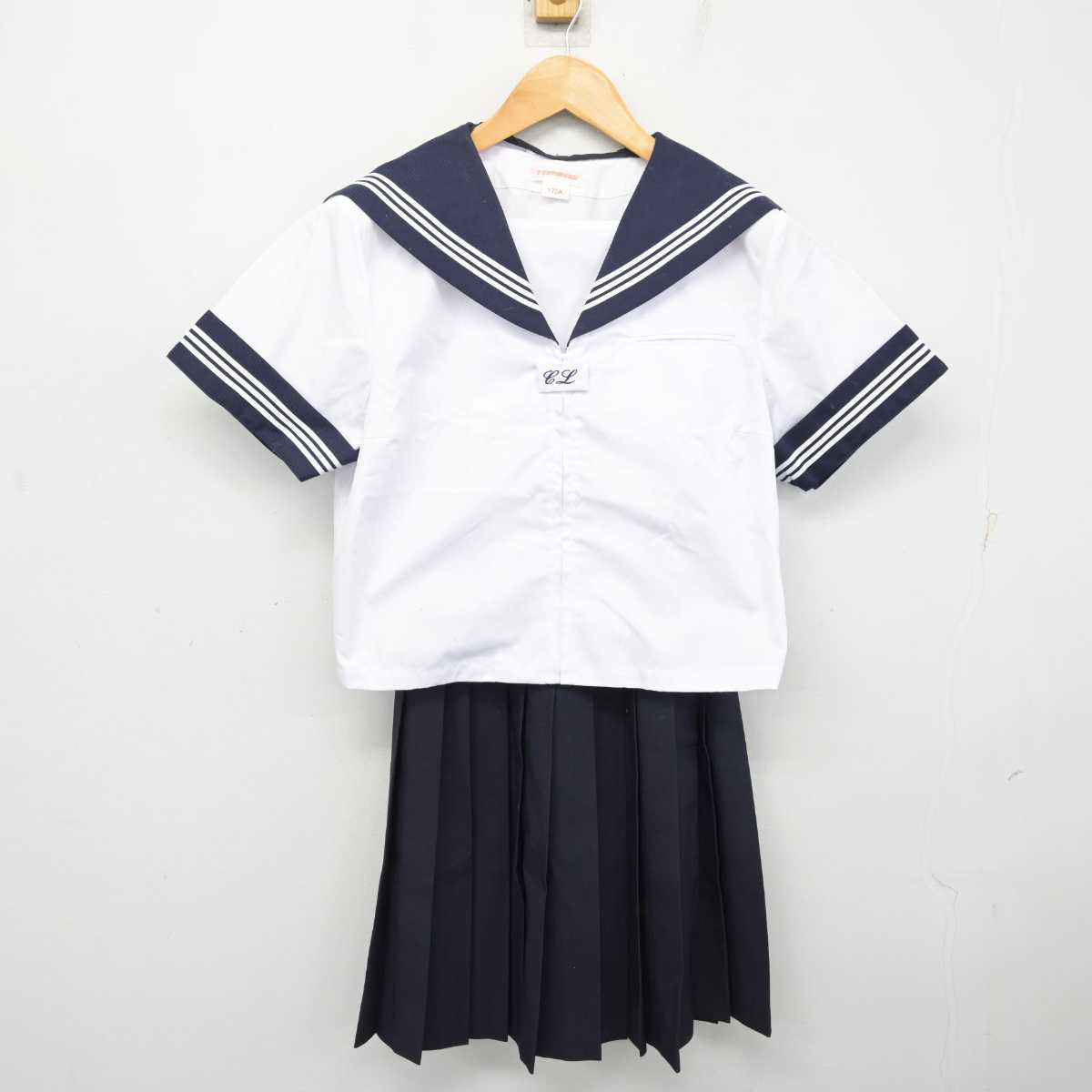 【中古】愛知県 甚目寺南中学校/旧制服 女子制服 2点 (セーラー服・スカート) sf080203