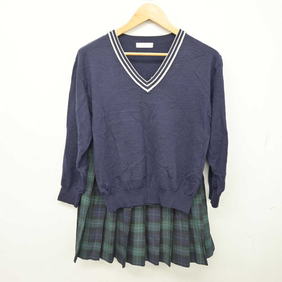 【中古】埼玉県 本庄第一高等学校 女子制服 4点 (ブレザー・ニット・スカート) sf080206