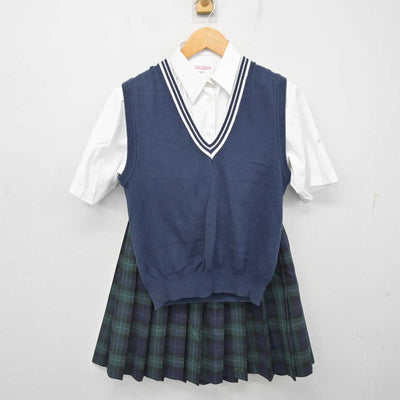 【中古】埼玉県 本庄第一高等学校 女子制服 3点 (ニットベスト・シャツ・スカート) sf080208