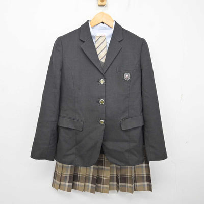 【中古】東京都 京華女子高等学校 女子制服 5点 (ブレザー・ニット・シャツ・スカート) sf080213