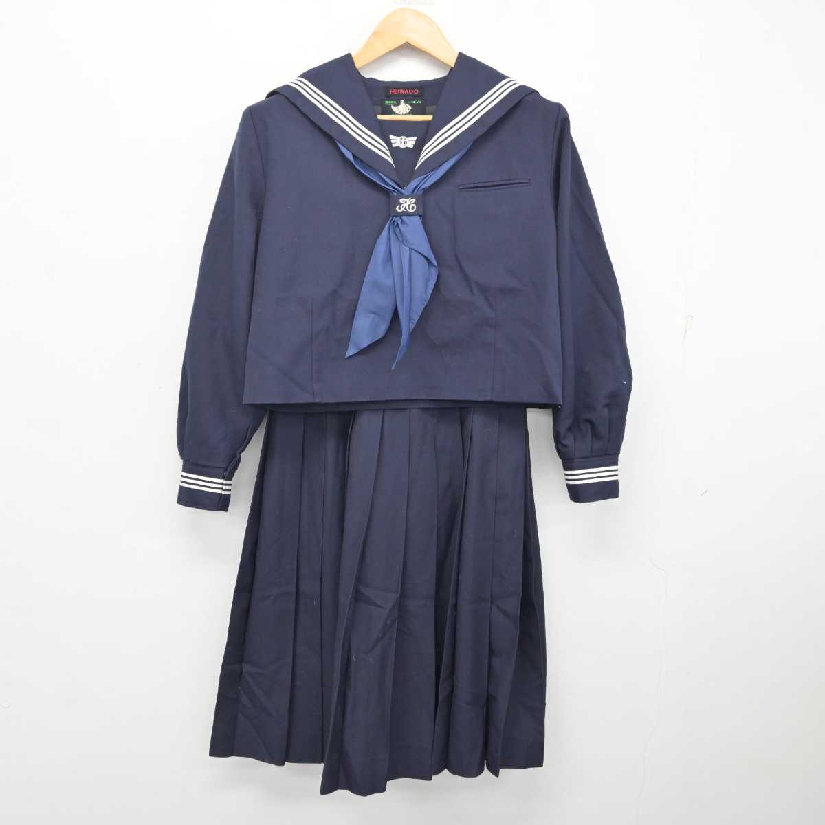 【中古】千葉県 東部中学校 女子制服 4点 (セーラー服・スカート・スカート) sf080216