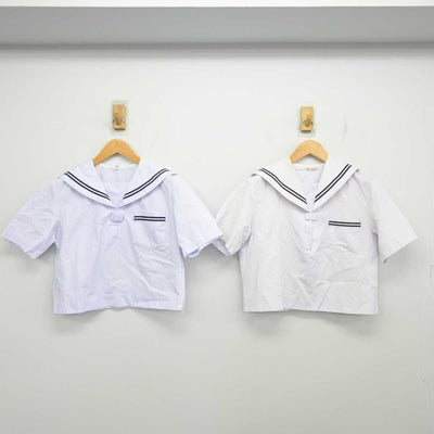 【中古】広島県 久保中学校 女子制服 3点 (セーラー服・スカート) sf080236