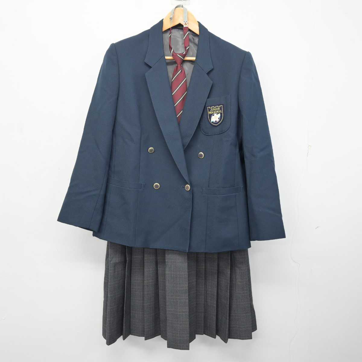 【中古】熊本県 桜木中学校 女子制服 3点 (ブレザー・スカート) sf080262