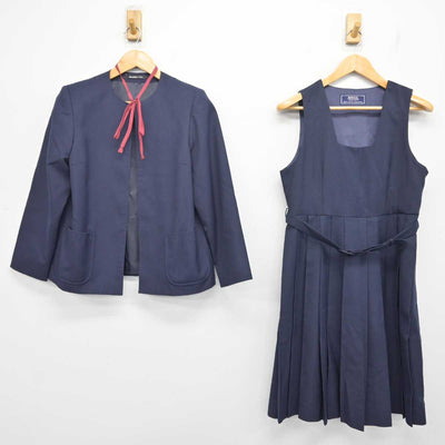 【中古】埼玉県 谷塚中学校 女子制服 3点 (ブレザー・ジャンパースカート) sf080277