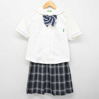 【中古】福岡県 九州女子高等学校 女子制服 3点 (セーラー服・スカート) sf080291