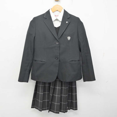 【中古】鹿児島県 明桜館高等学校 女子制服 6点 (ブレザー・ニット・シャツ・スカート) sf080304