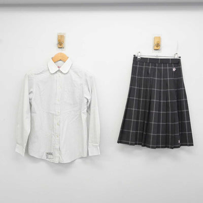 【中古】鹿児島県 明桜館高等学校 女子制服 6点 (ブレザー・ニット・シャツ・スカート) sf080304