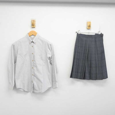 【中古】富山県 富山北部高等学校 女子制服 5点 (ブレザー・ベスト・シャツ・スカート) sf080311