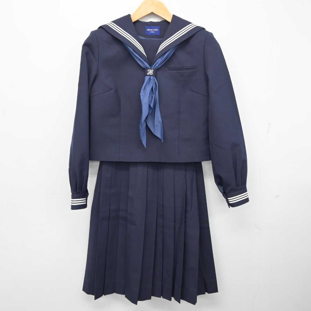 【中古】千葉県 松戸市立第一中学校 女子制服 4点 (セーラー服・スカート) sf080337