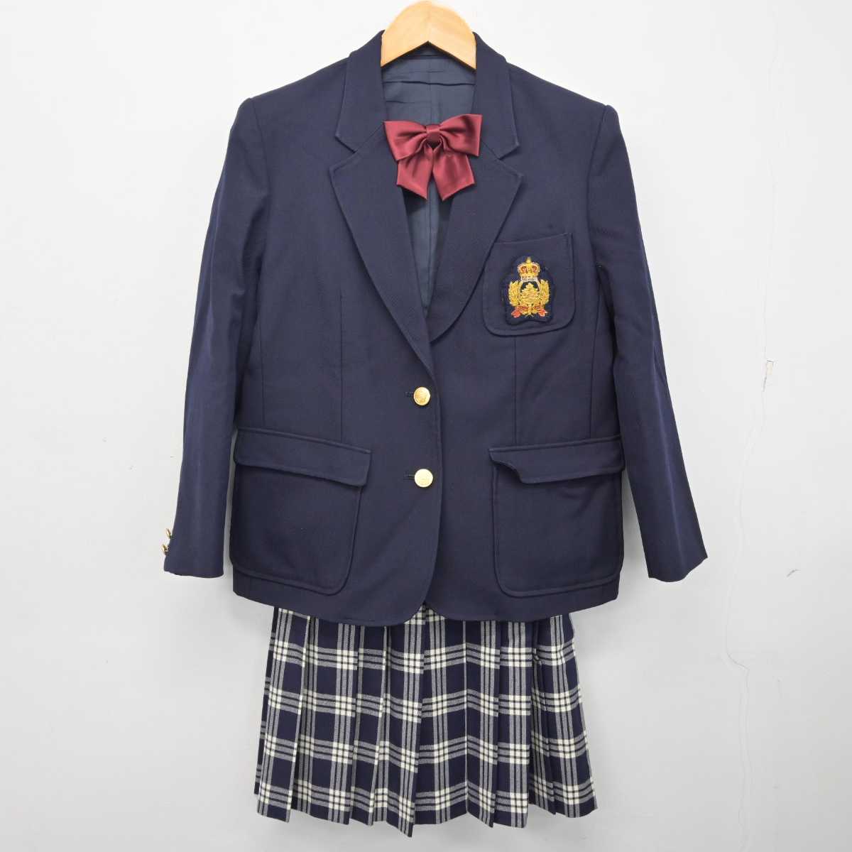 【中古】千葉県 流通経済大学付属柏高等学校 女子制服 5点 (ブレザー・スカート) sf080347