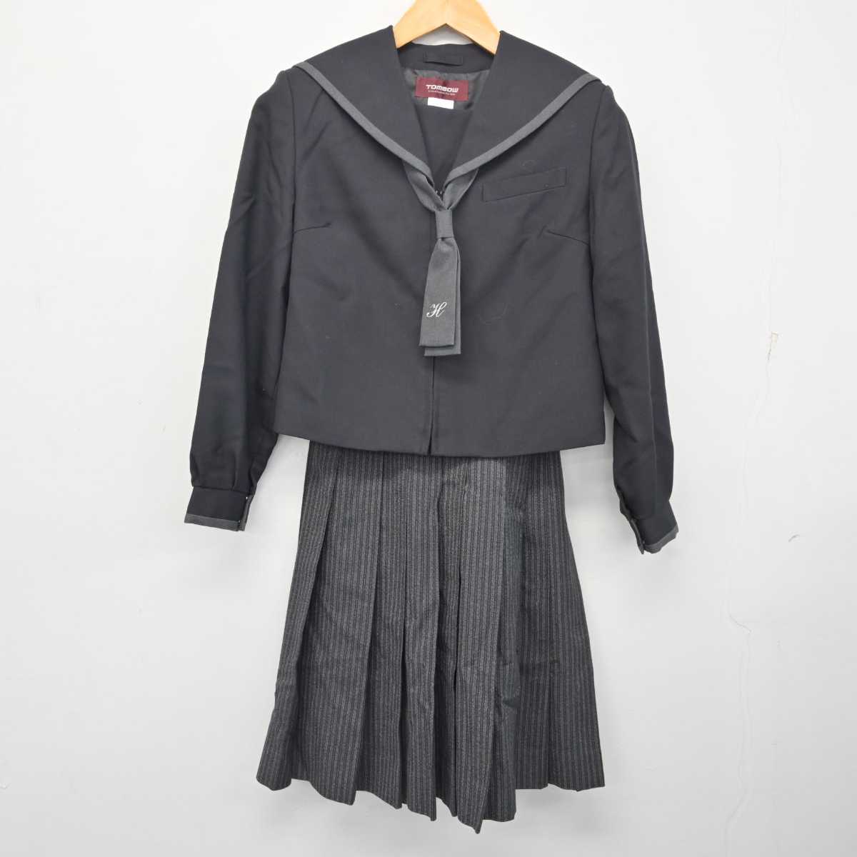 【中古】青森県 白山台中学校 女子制服 3点 (セーラー服・スカート) sf080349