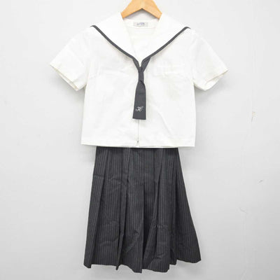 【中古】青森県 白山台中学校 女子制服 5点 (セーラー服・スカート) sf080351