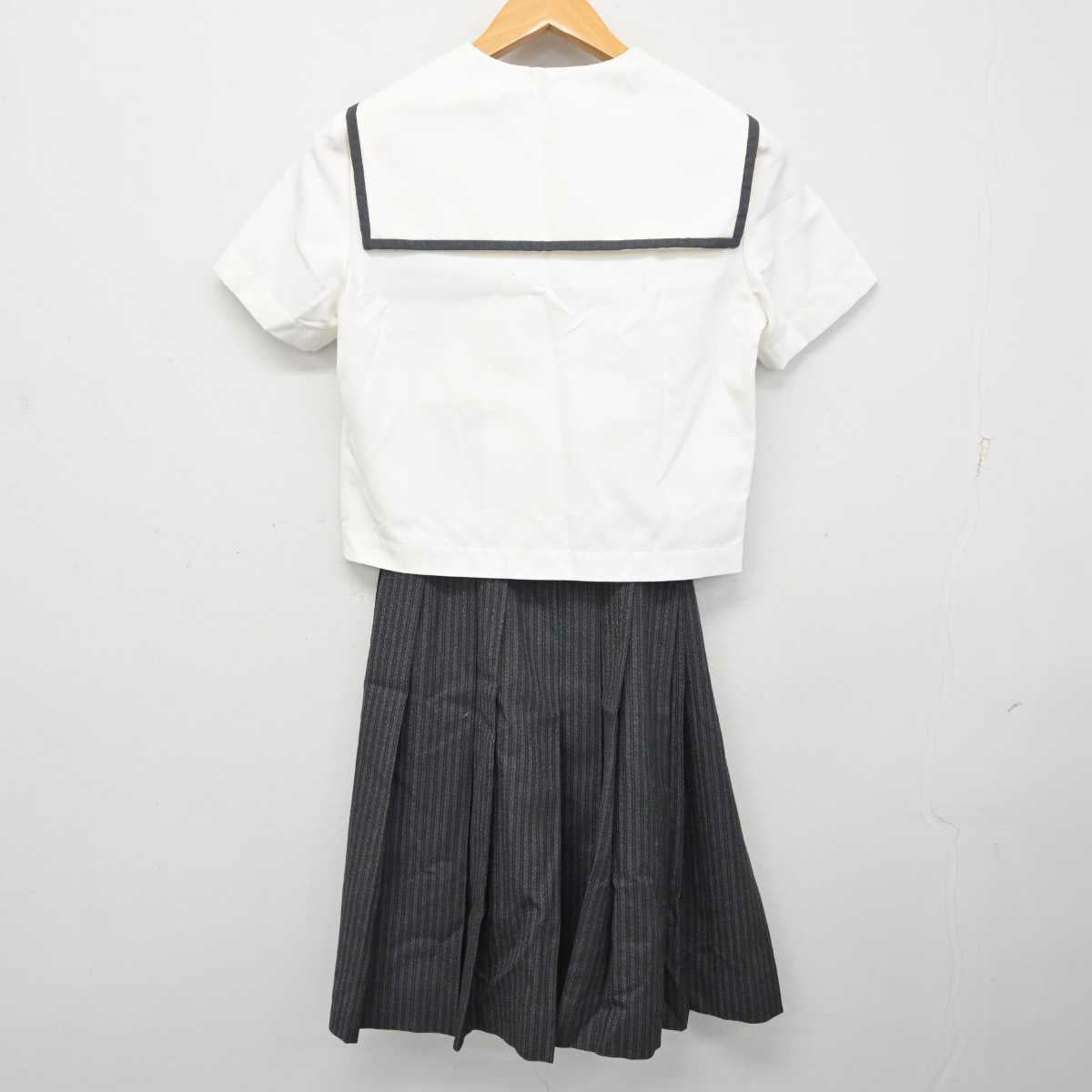 【中古】青森県 白山台中学校 女子制服 5点 (セーラー服・スカート) sf080351