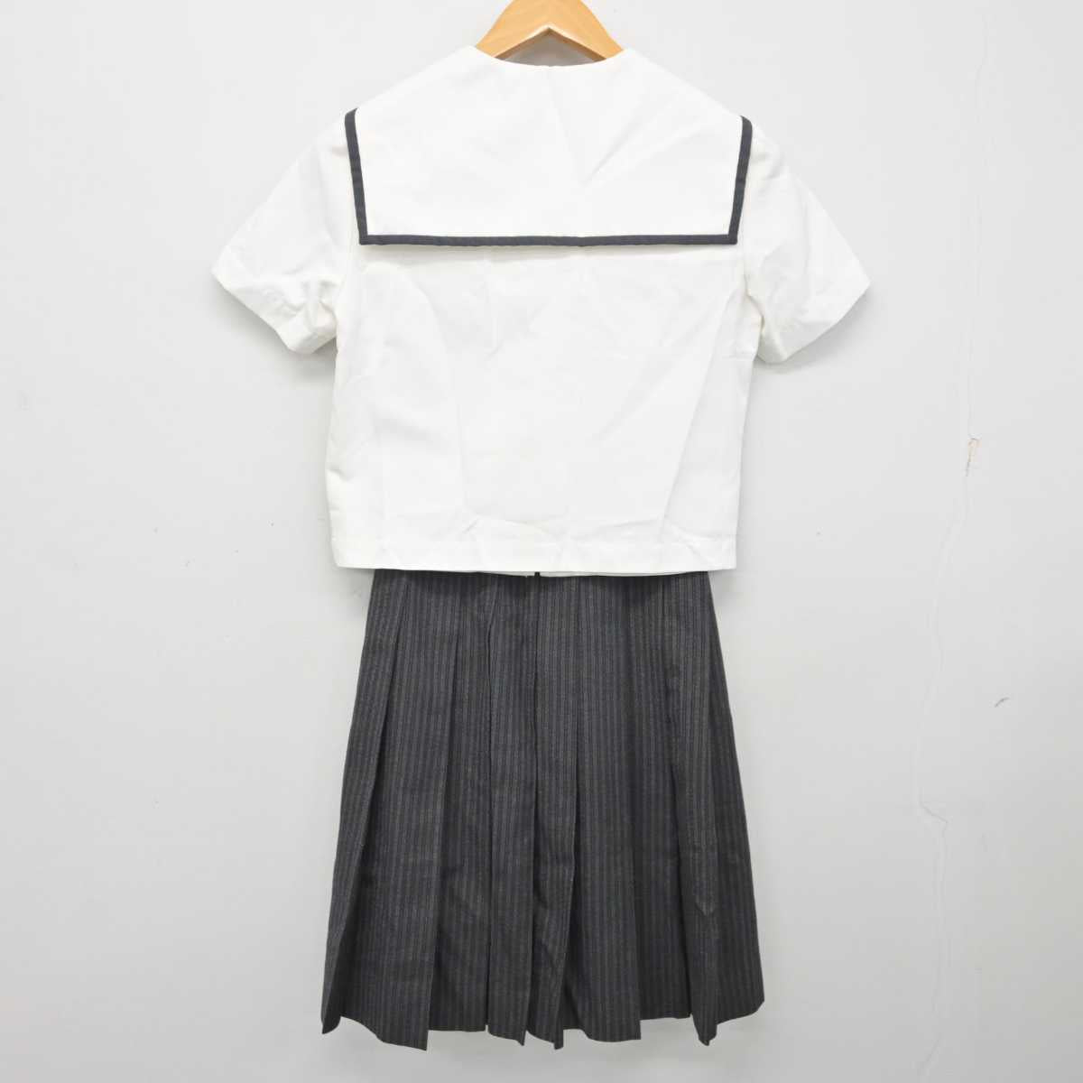 【中古】青森県 白山台中学校 女子制服 5点 (セーラー服・スカート) sf080352