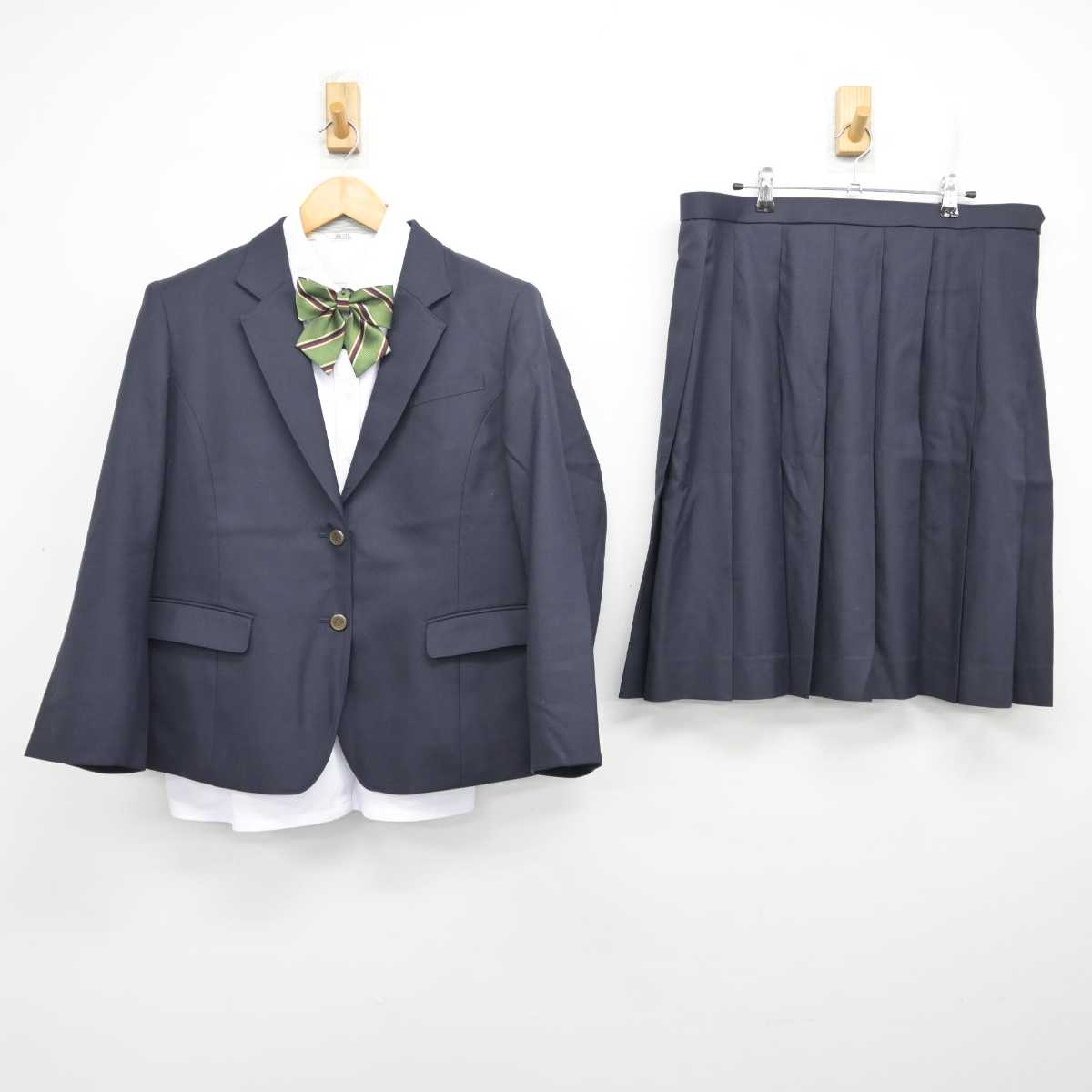 【中古】香川県 琴平高等学校 女子制服 4点 (ブレザー・シャツ・スカート) sf080353