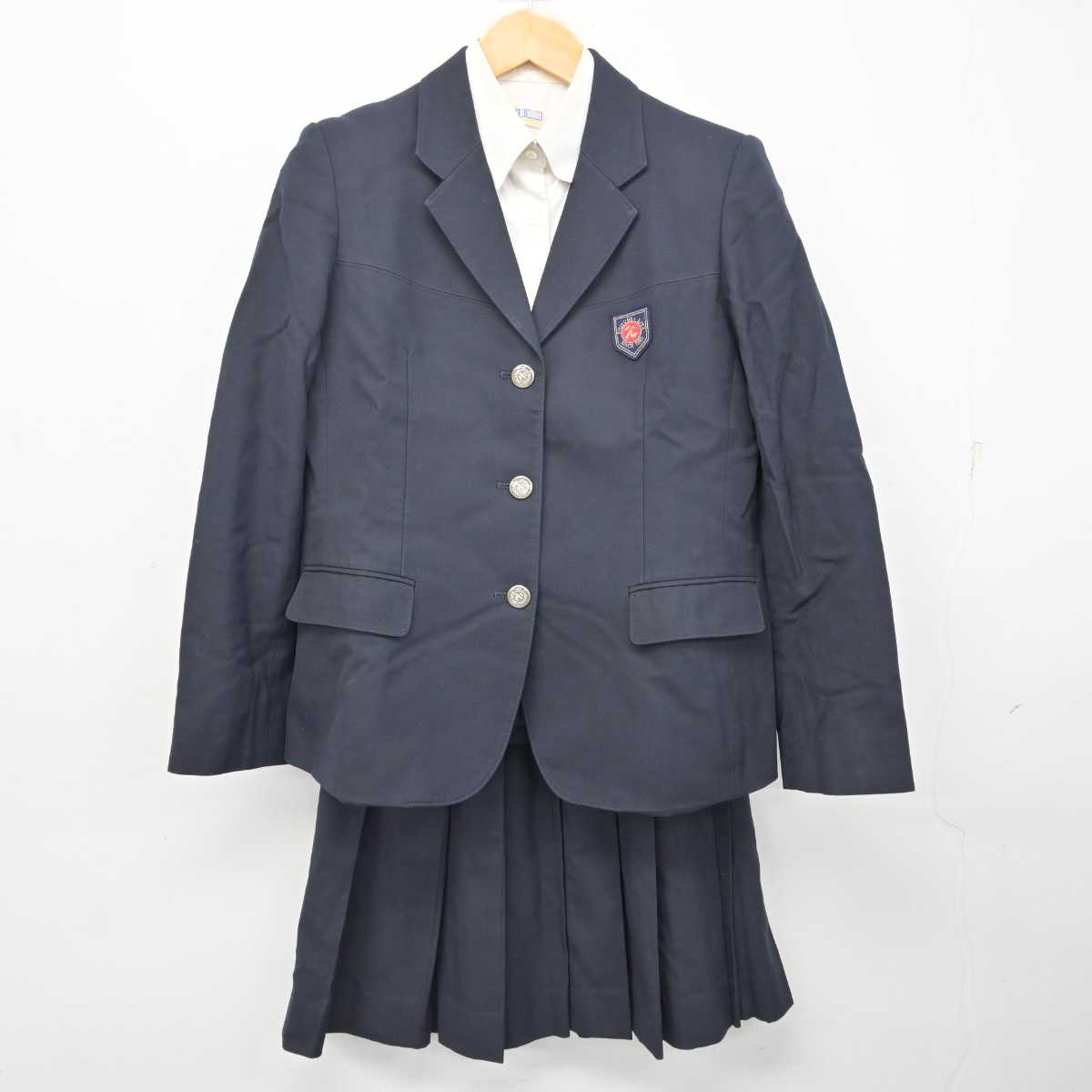 【中古】静岡県 静岡北高等学校 女子制服 3点 (ブレザー・シャツ・スカート) sf080360