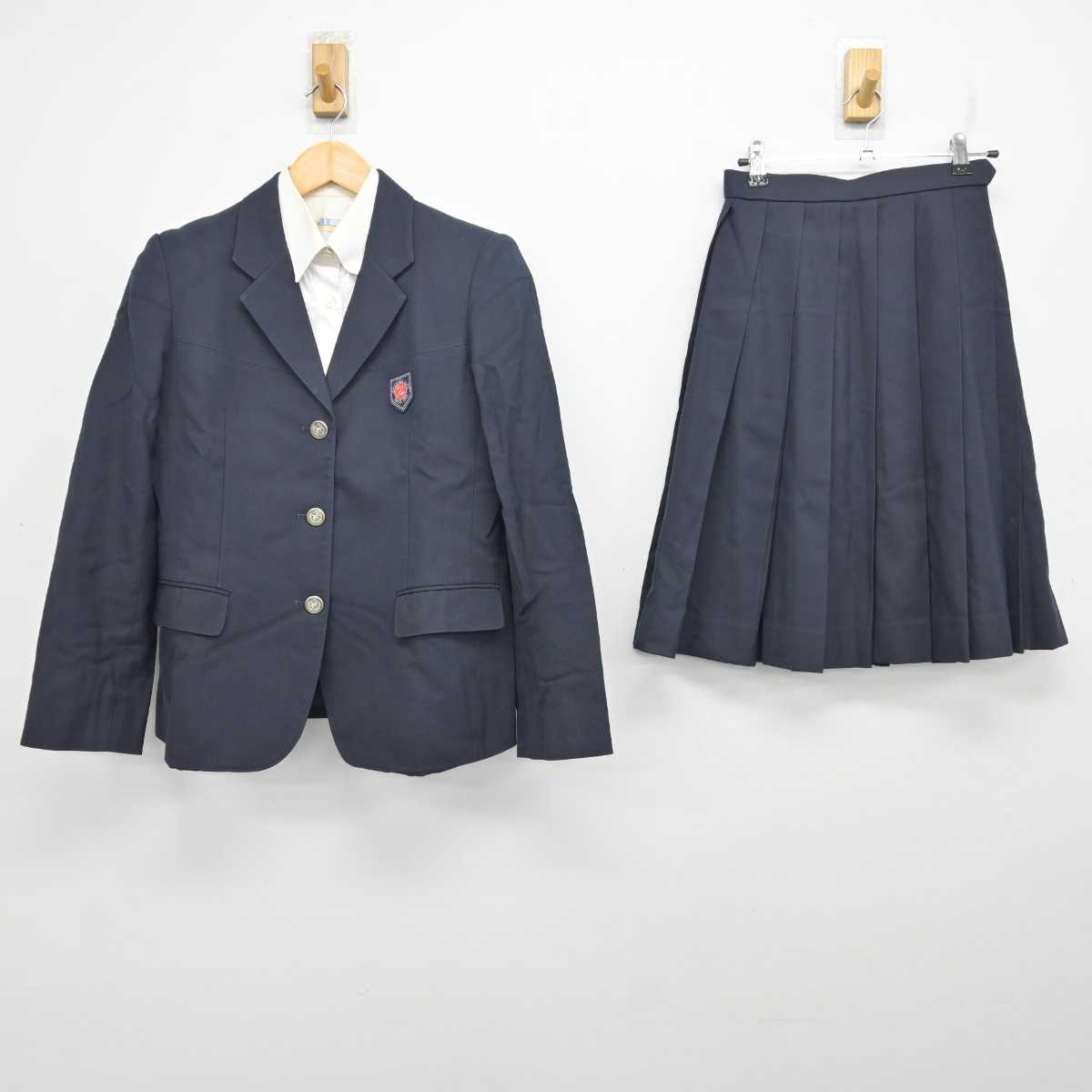 【中古】静岡県 静岡北高等学校 女子制服 3点 (ブレザー・シャツ・スカート) sf080360