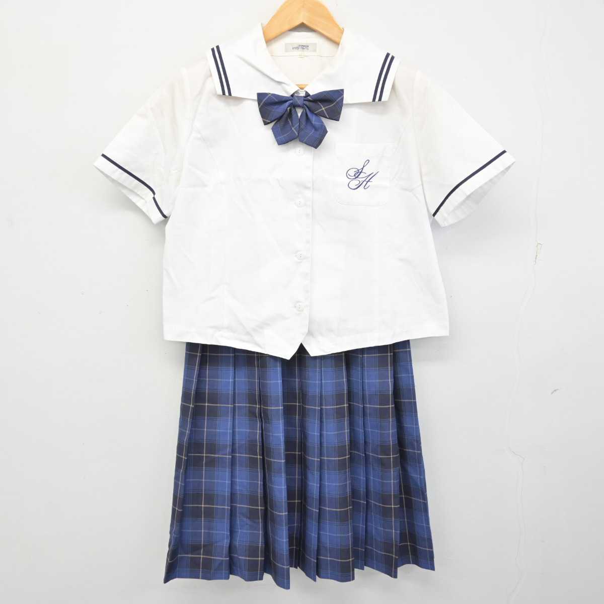 【中古】埼玉県 栄東中学・高等学校 女子制服 3点 (セーラー服・スカート) sf080377