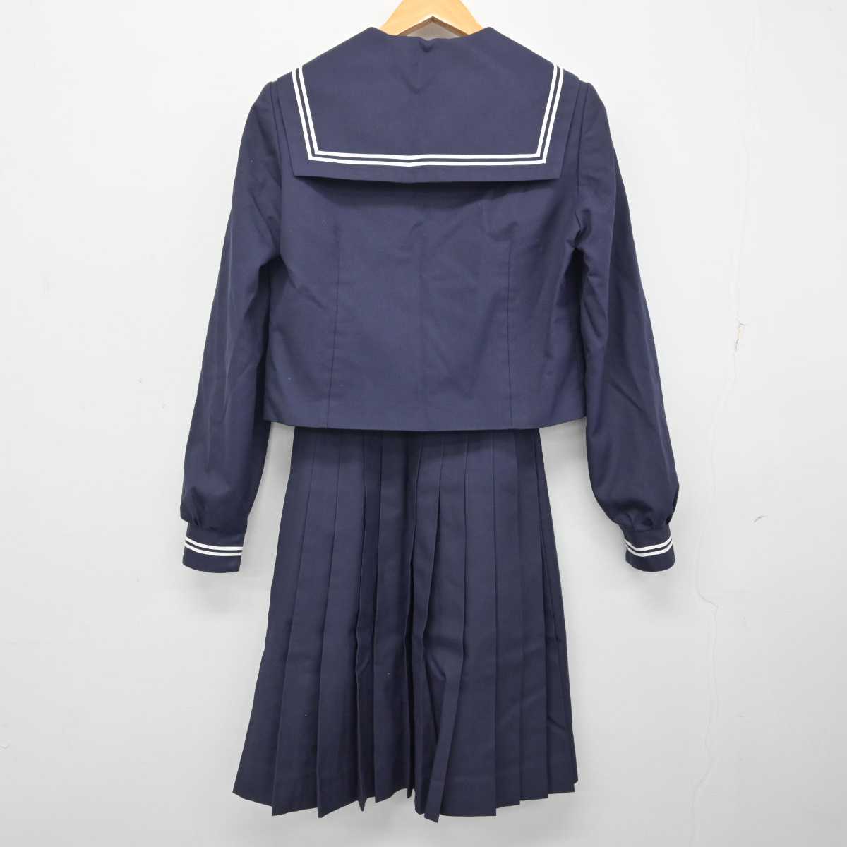 【中古】静岡県 清水第六中学校 女子制服 2点 (セーラー服・スカート) sf080383