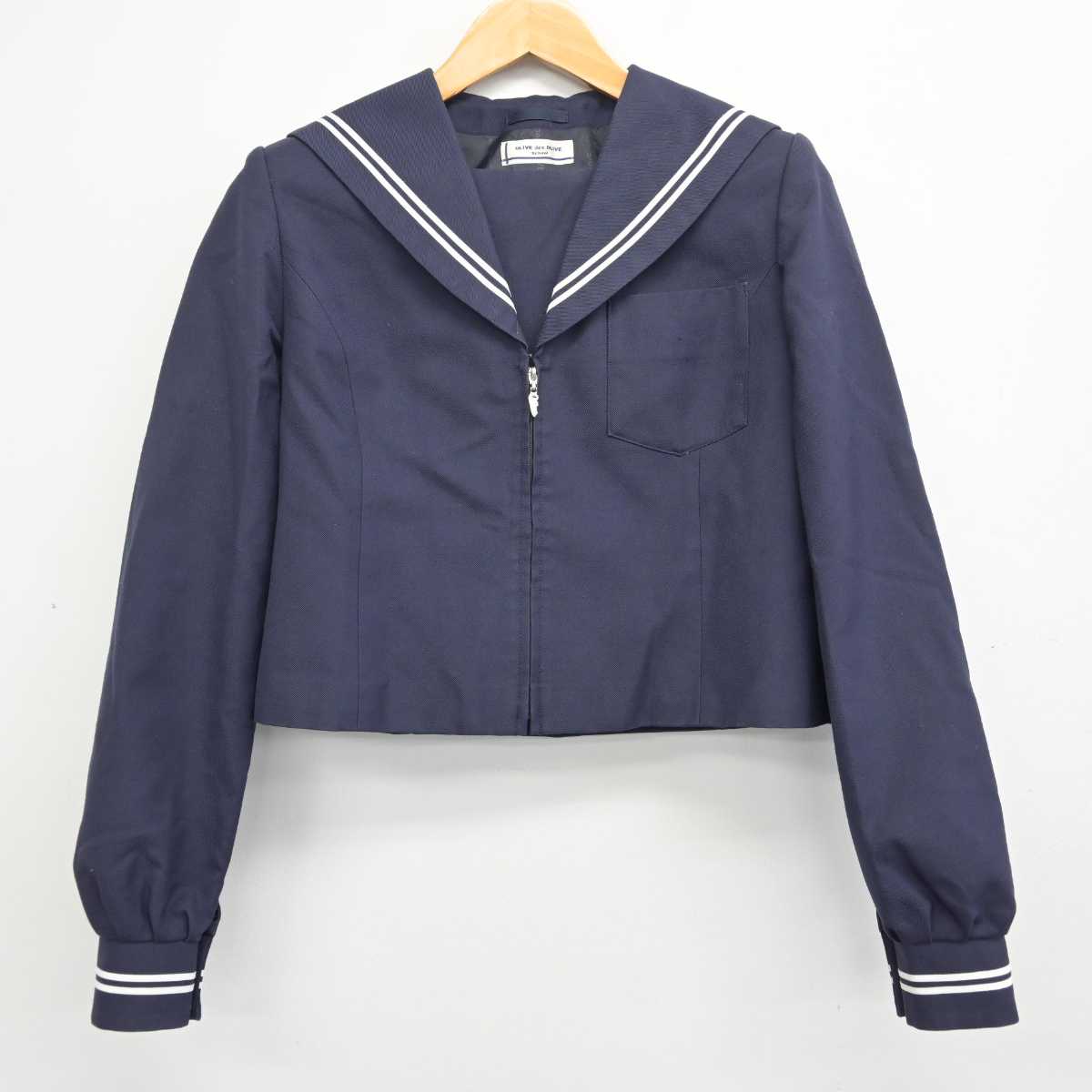 【中古】静岡県 清水第六中学校 女子制服 2点 (セーラー服・スカート) sf080383