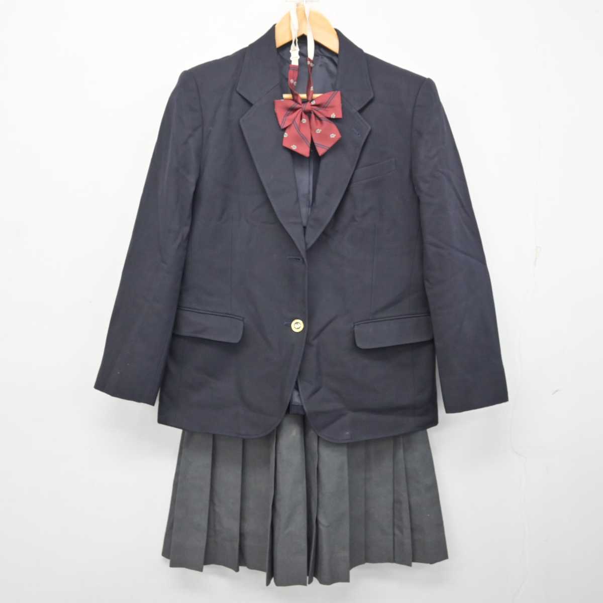 【中古】東京都 玉川中学校 女子制服 4点 (ブレザー・スカート) sf080386