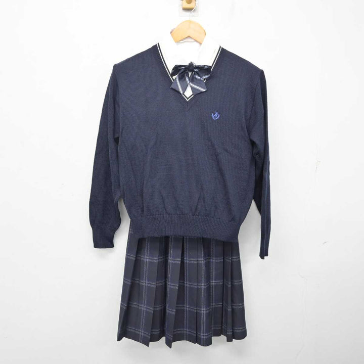 【中古】兵庫県 伊丹高等学校 女子制服 5点 (ブレザー・ニット・シャツ・スカート) sf080433