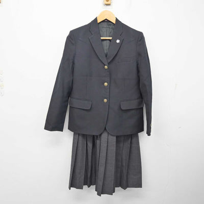 【中古】東京都 松江第五中学校 女子制服 4点 (ブレザー・ニット・スカート) sf080446