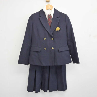 【中古】栃木県  文星芸術大学附属中学校・高等学校 女子制服 5点 (ブレザー・ベスト・シャツ・スカート) sf080466