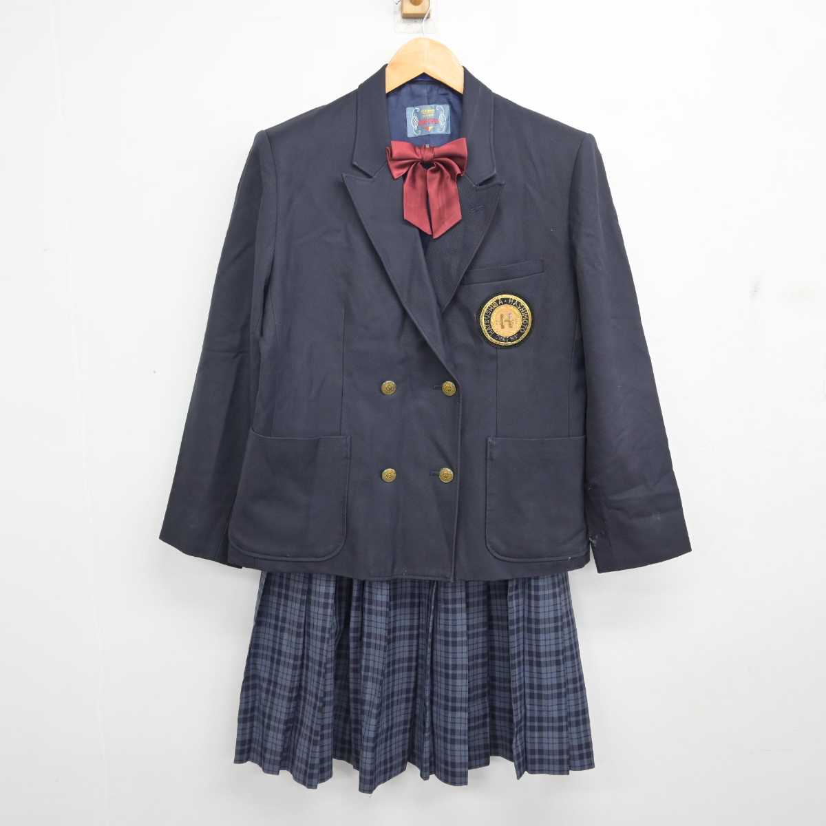 【中古】和歌山県  初芝橋本中学校高等学校 女子制服 3点 (ブレザー・スカート) sf080469