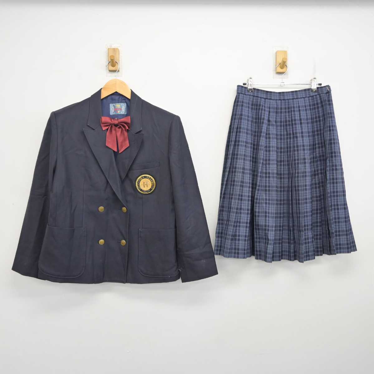 【中古】和歌山県  初芝橋本中学校高等学校 女子制服 3点 (ブレザー・スカート) sf080469