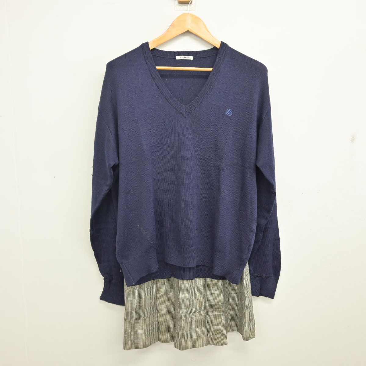 【中古】東京都  聖徳学園中学・高等学校/旧制服 女子制服 2点 (ニット・スカート) sf080474