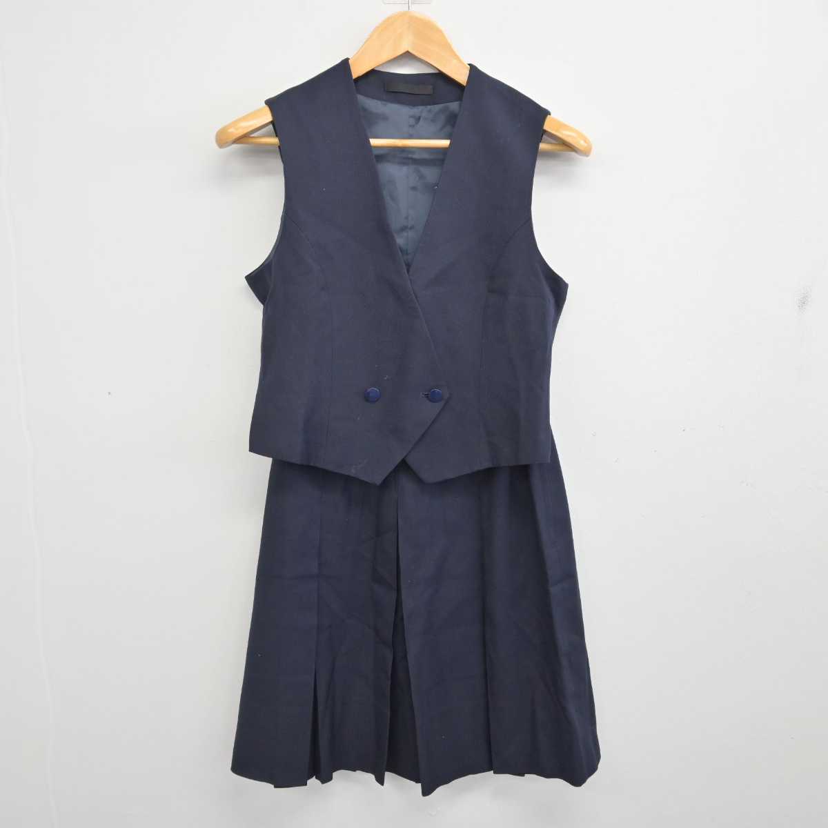 【中古】埼玉県  筑波大学附属坂戸高等学校 女子制服 4点 (ブレザー・ベスト・スカート) sf080479