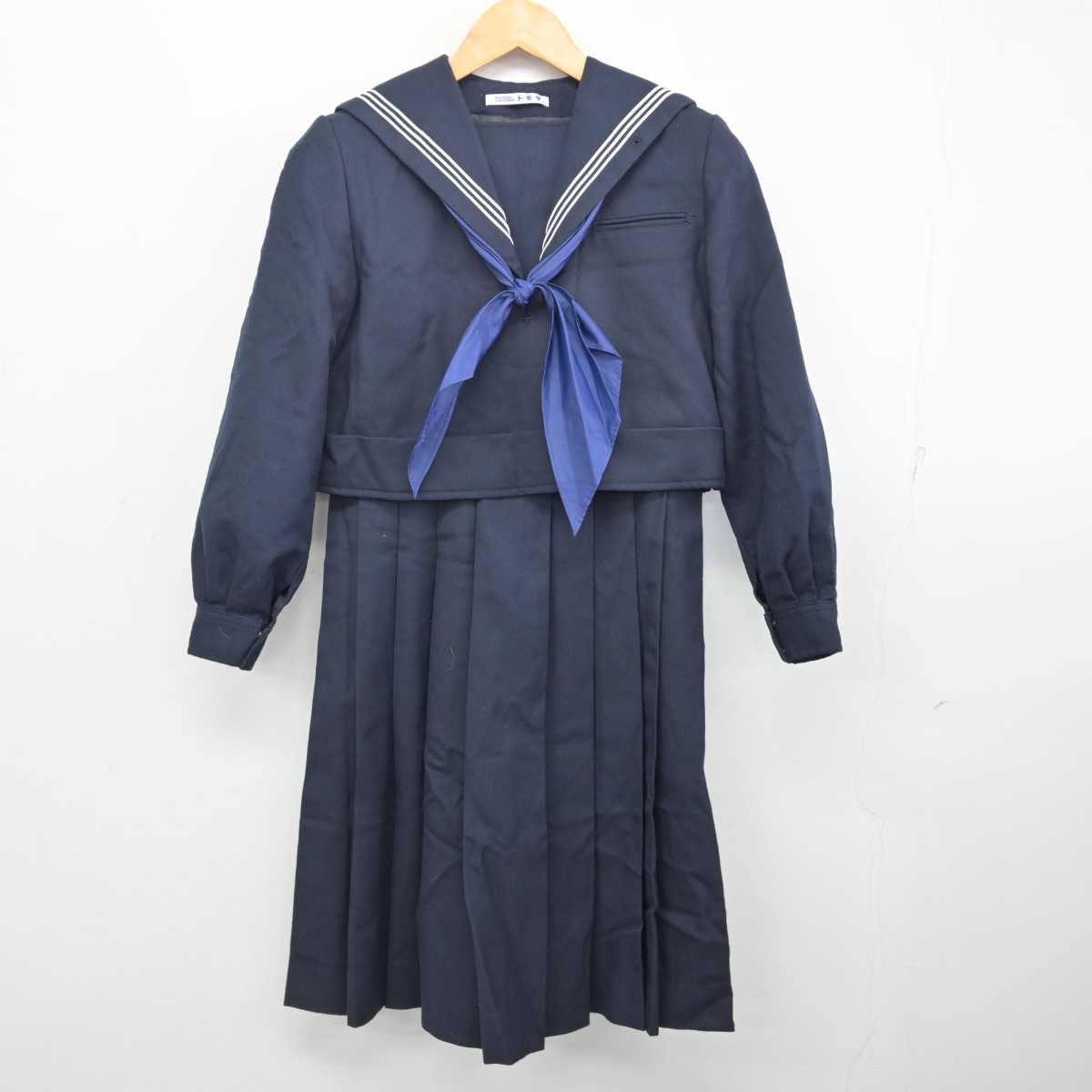 【中古】福岡県 折尾愛真高等学校 女子制服 4点 (セーラー服・ジャンパースカート) sf080499