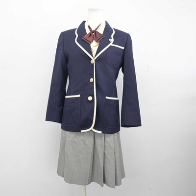 【中古】神奈川県 聖セシリア 女子中学校 女子制服 5点 (ブレザー・ベスト・スカート) sf080509