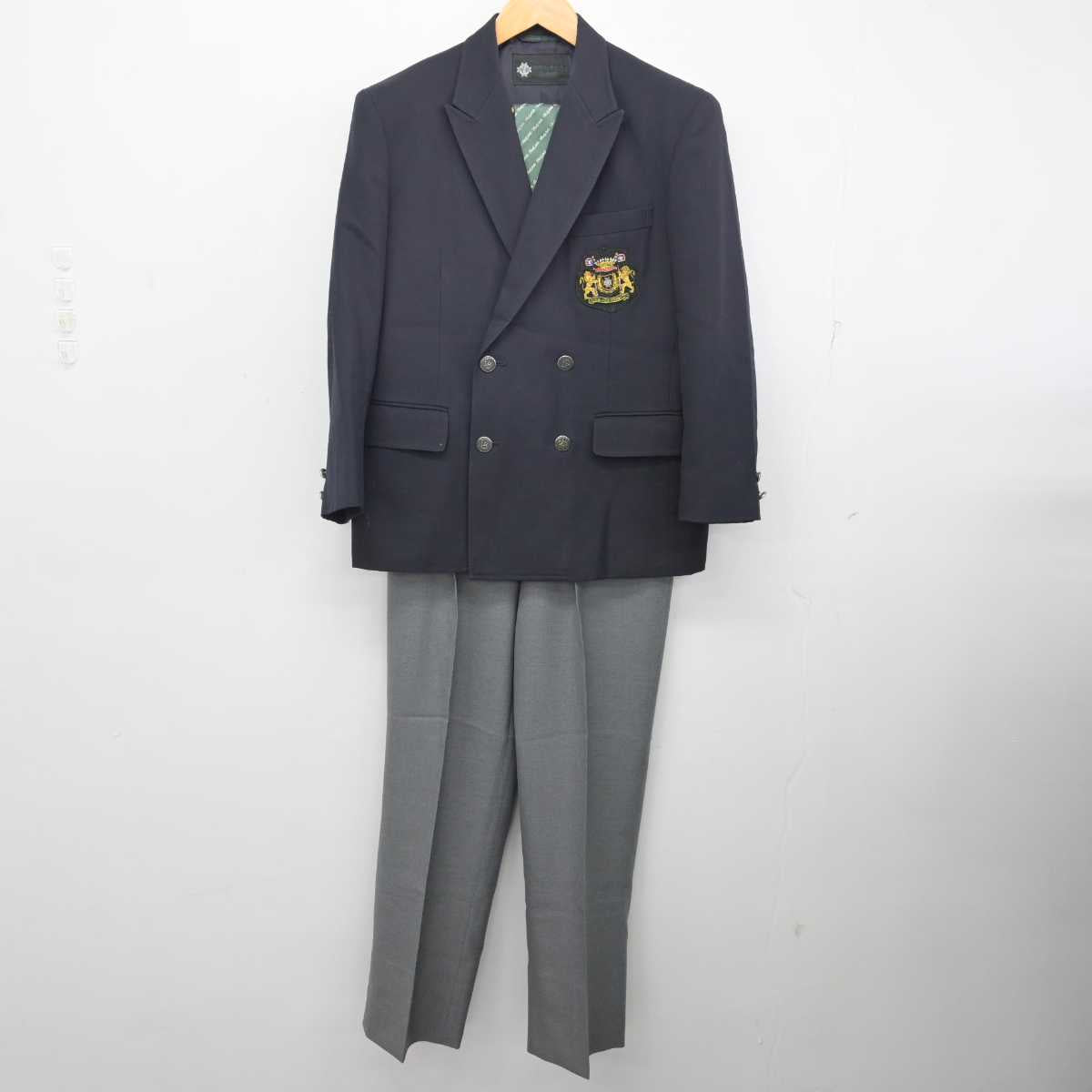 【中古】北海道 函館ラ・サール高等学校 男子制服 4点 (ブレザー・ズボン・ズボン) sf080519