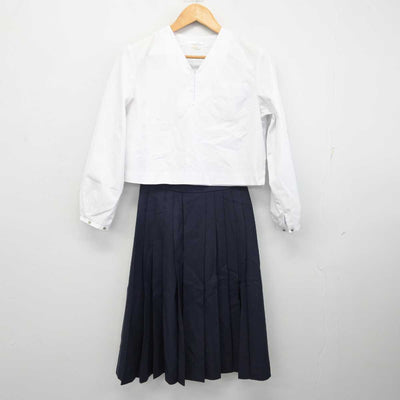 【中古】北海道 北星学園女子中学高等学校 女子制服 2点 (セーラー服・スカート) sf080524