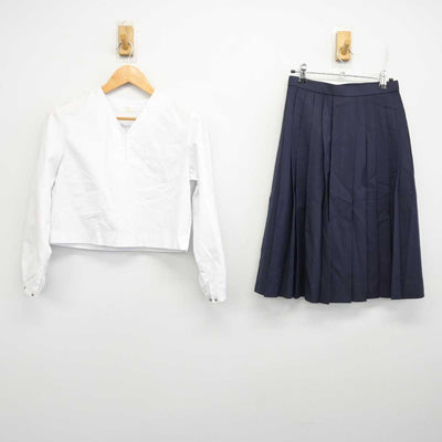 【中古】北海道 北星学園女子中学高等学校 女子制服 2点 (セーラー服・スカート) sf080524