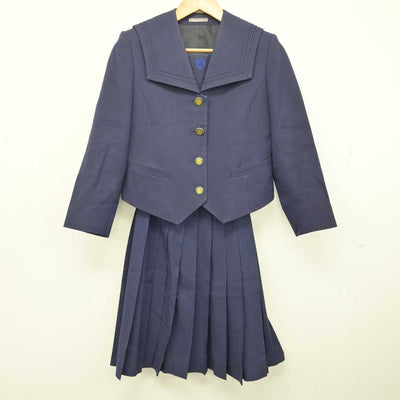 【中古】大阪府 四天王寺羽曳丘高等学校 女子制服 2点 (セーラー服・スカート) sf080529