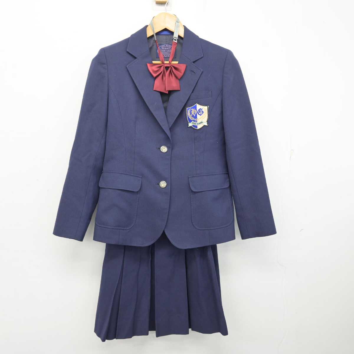 【中古】神奈川県 平塚学園高等学校 女子制服 3点 (ブレザー・スカート) sf080538