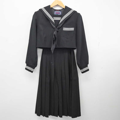 【中古】新潟県 加茂高等学校 女子制服 3点 (セーラー服・スカート) sf080553