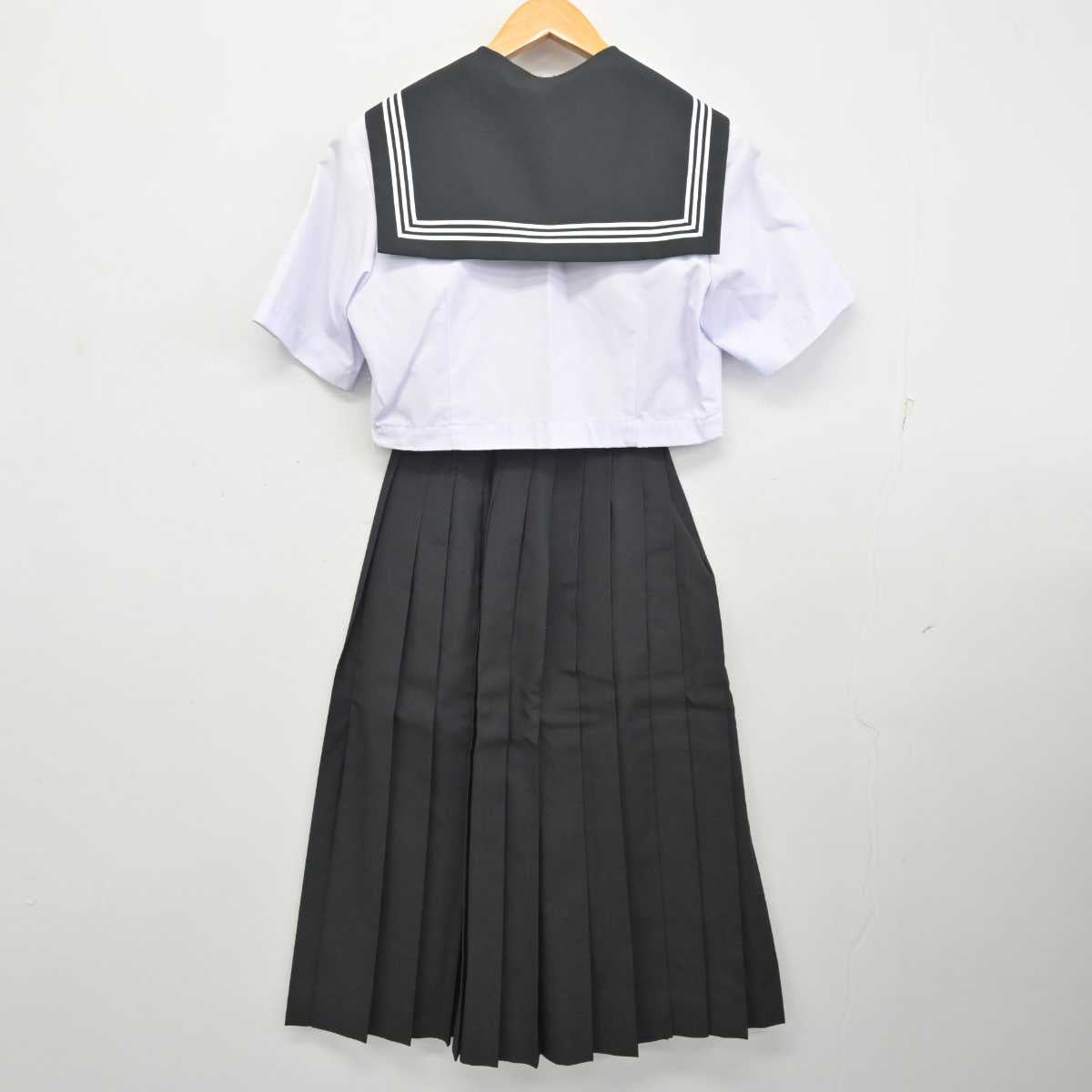 【中古】新潟県 加茂高等学校 女子制服 2点 (セーラー服・スカート) sf080554