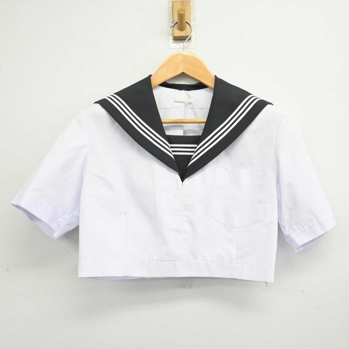 【中古】新潟県 加茂高等学校 女子制服 2点 (セーラー服・スカート) sf080554