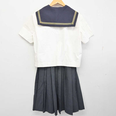 【中古】青森県 弘前学院聖愛中学高等学校 女子制服 3点 (セーラー服・スカート・スカート) sf080560