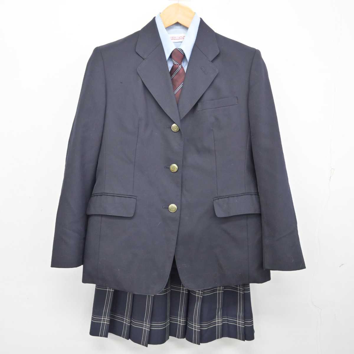 【中古】長崎県 佐世保工業高等専門学校 女子制服 4点 (ブレザー・シャツ・スカート) sf080564