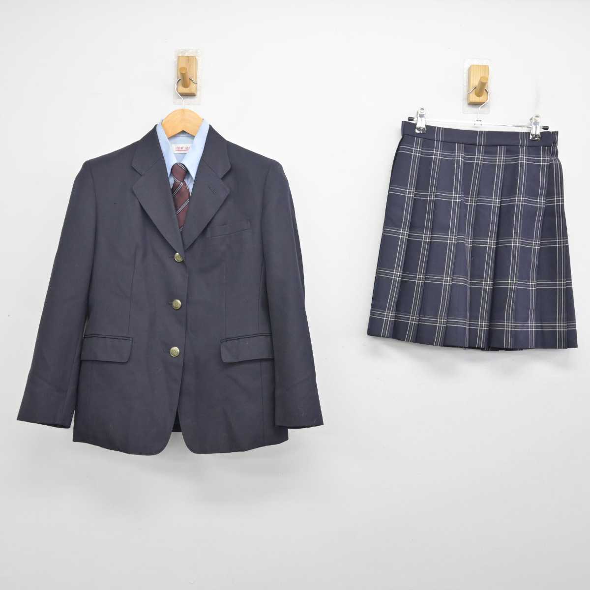 【中古】長崎県 佐世保工業高等専門学校 女子制服 4点 (ブレザー・シャツ・スカート) sf080564