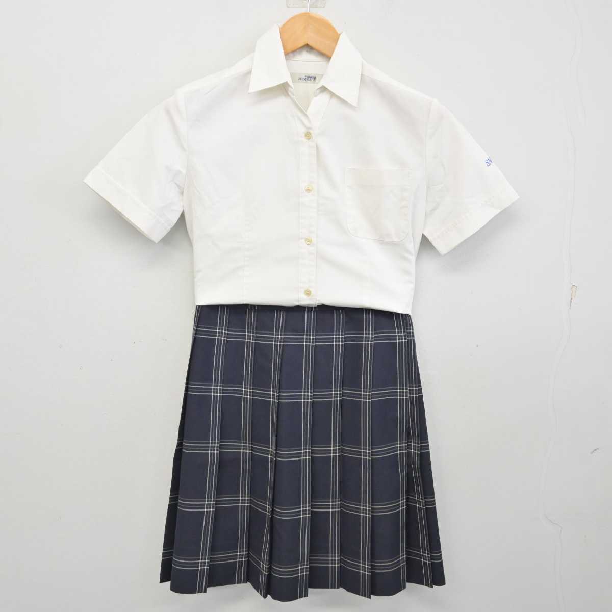 【中古】長崎県 佐世保工業高等専門学校 女子制服 2点 (シャツ・スカート) sf080565