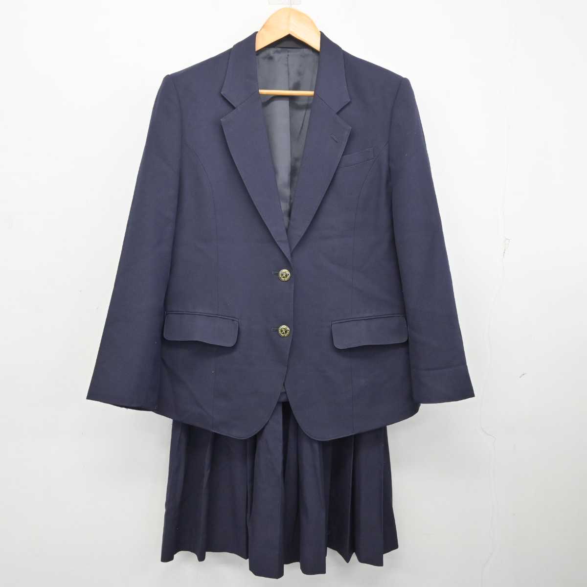 【中古】広島県 広島観音高等学校 女子制服 3点 (ブレザー・ニット・スカート) sf080575