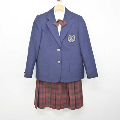 【中古】福岡県 高牟礼中学校 女子制服 5点 (ブレザー・ベスト・シャツ・スカート) sf080594