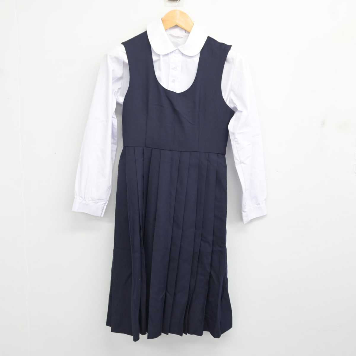 【中古】熊本県 二岡中学校 女子制服 4点 (セーラー服・シャツ・ジャンパースカート) sf080662