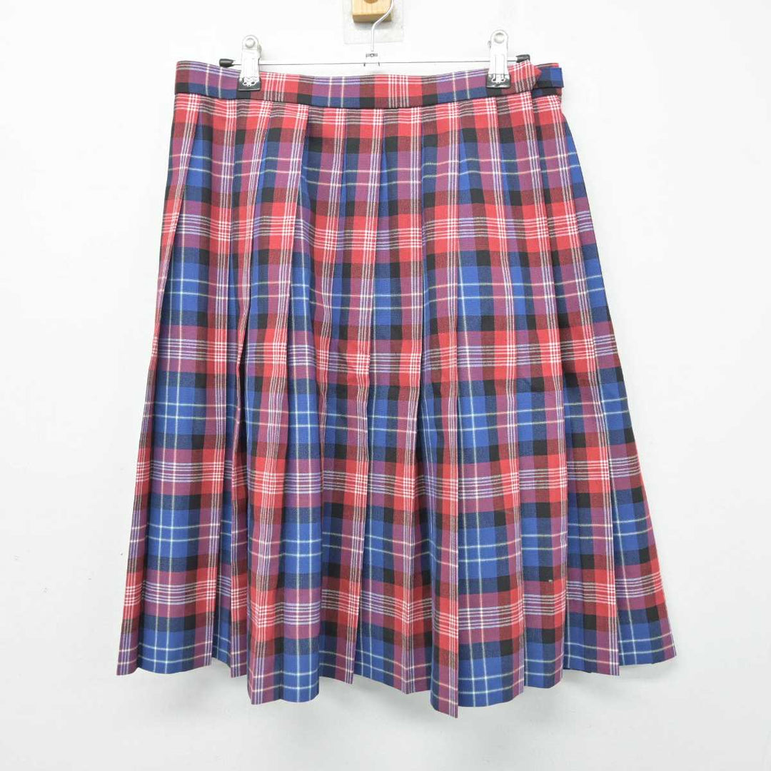 中古】鹿児島県 神村学園高等部 女子制服 2点 (スカート) sf080673